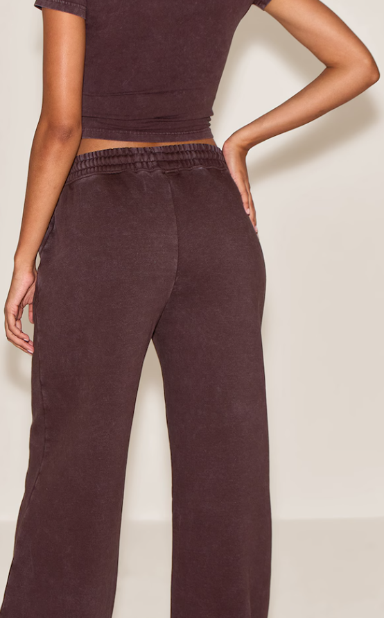 Narrsi Chocolate Wide Leg Track Pants